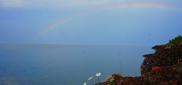 Rainbow over Lake Superior
