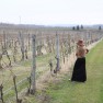 Allie Muchmore at a Michigan vineyard