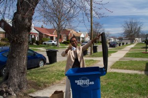 Sandra Turner-Handy recycles.