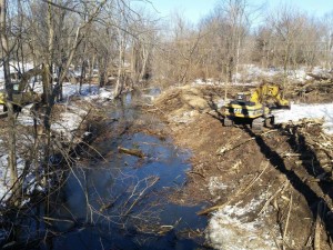 Heavy machinery at Coldwater River